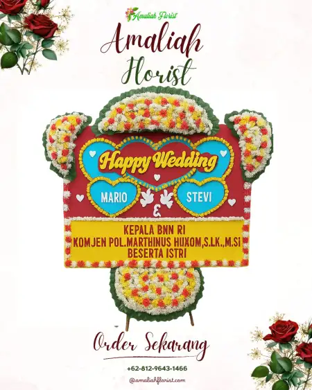 Papan Bunga Pernikahan Bodang